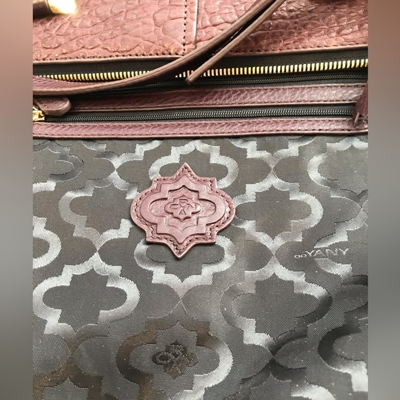 NWOT OR YANY Burgundy Large Leather Studded Satchel - Picture 8 of 12